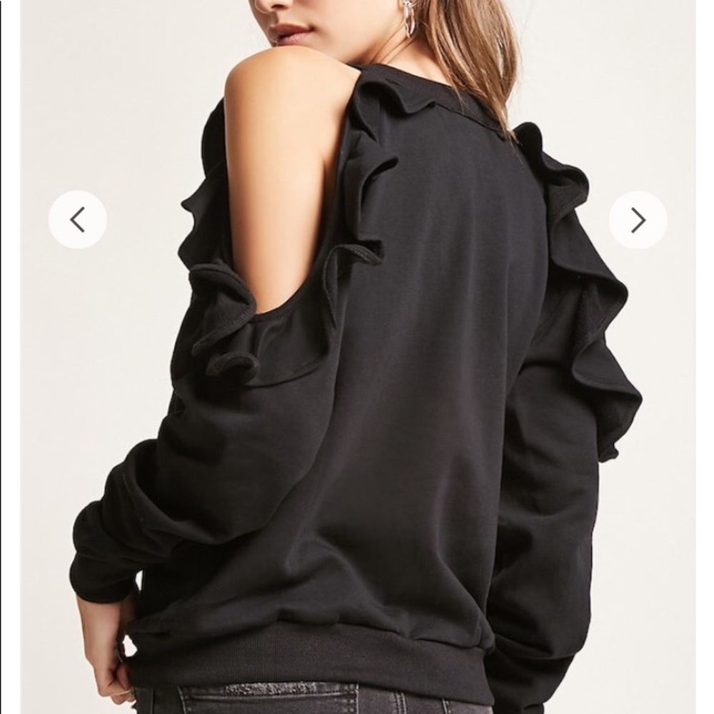 Open shoulder sweater