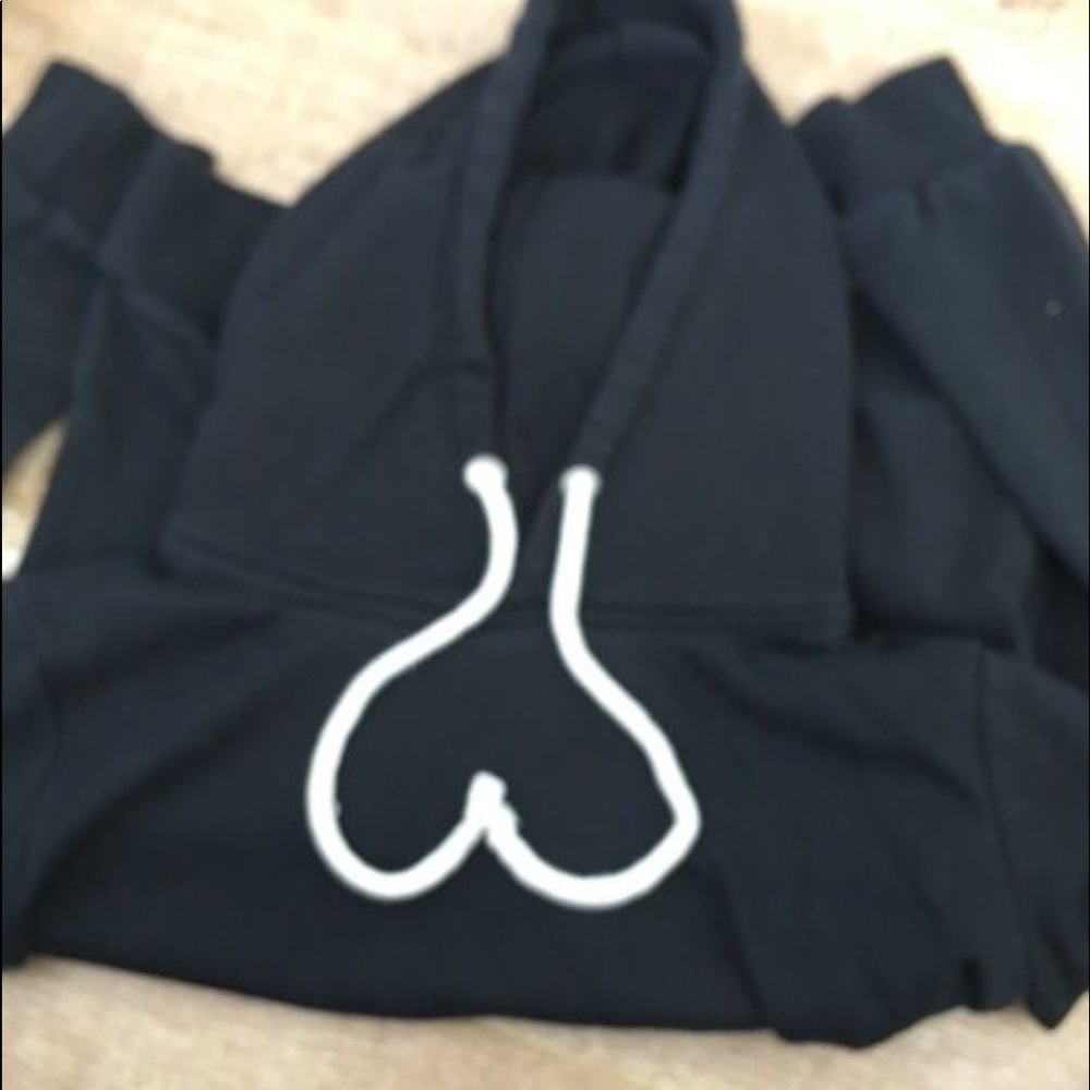 Black and white hoodie