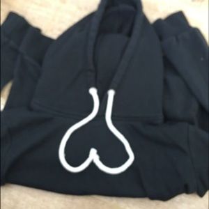 Black and white hoodie