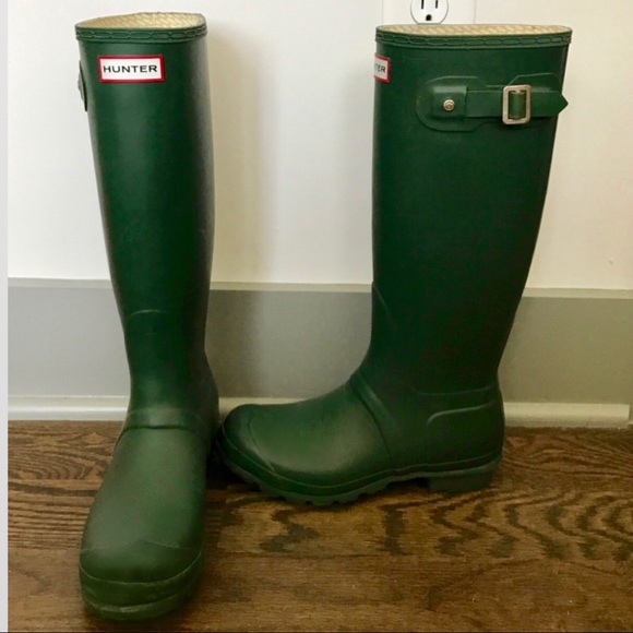 Hunter Shoes - HUNTER Matte Emerald Green Rain Boots