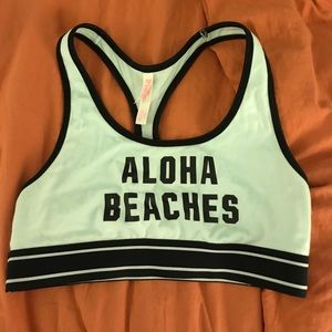 Teal PINK sports bra