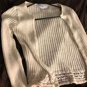 White button up sweater kids