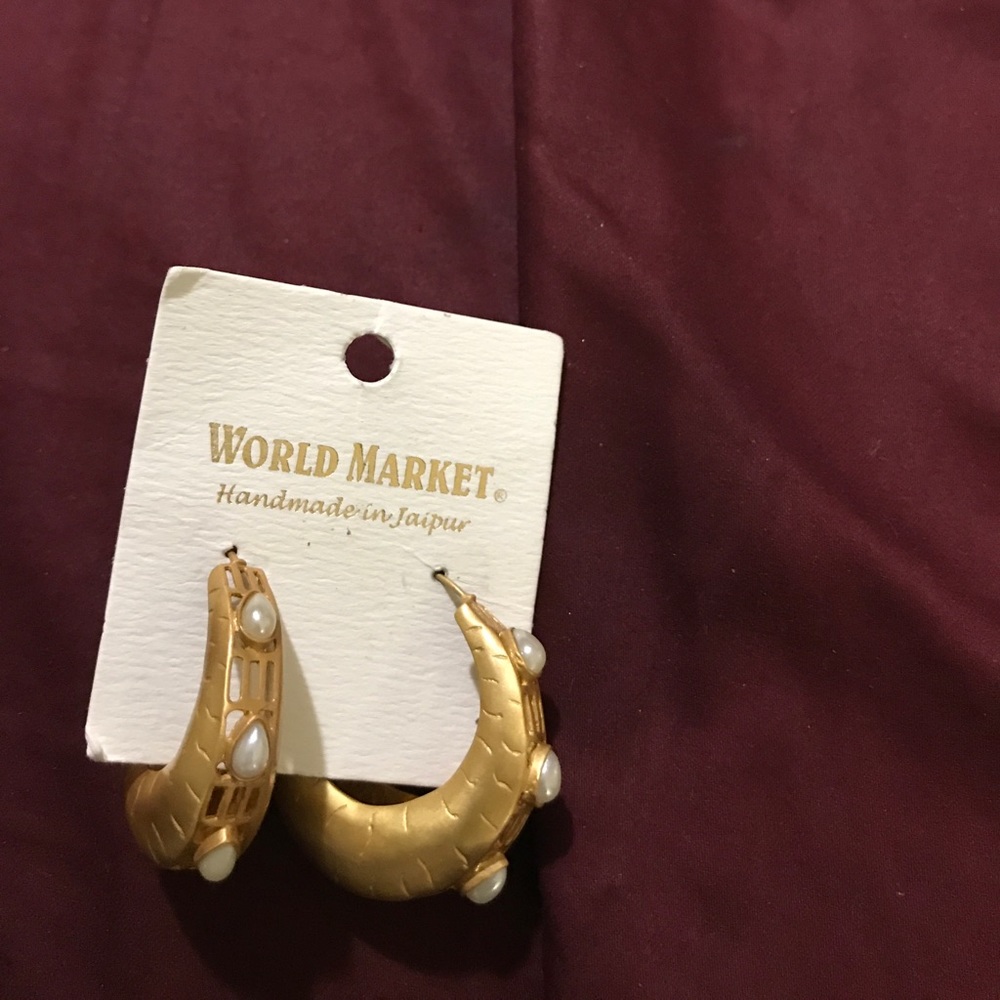 World market gold earrings