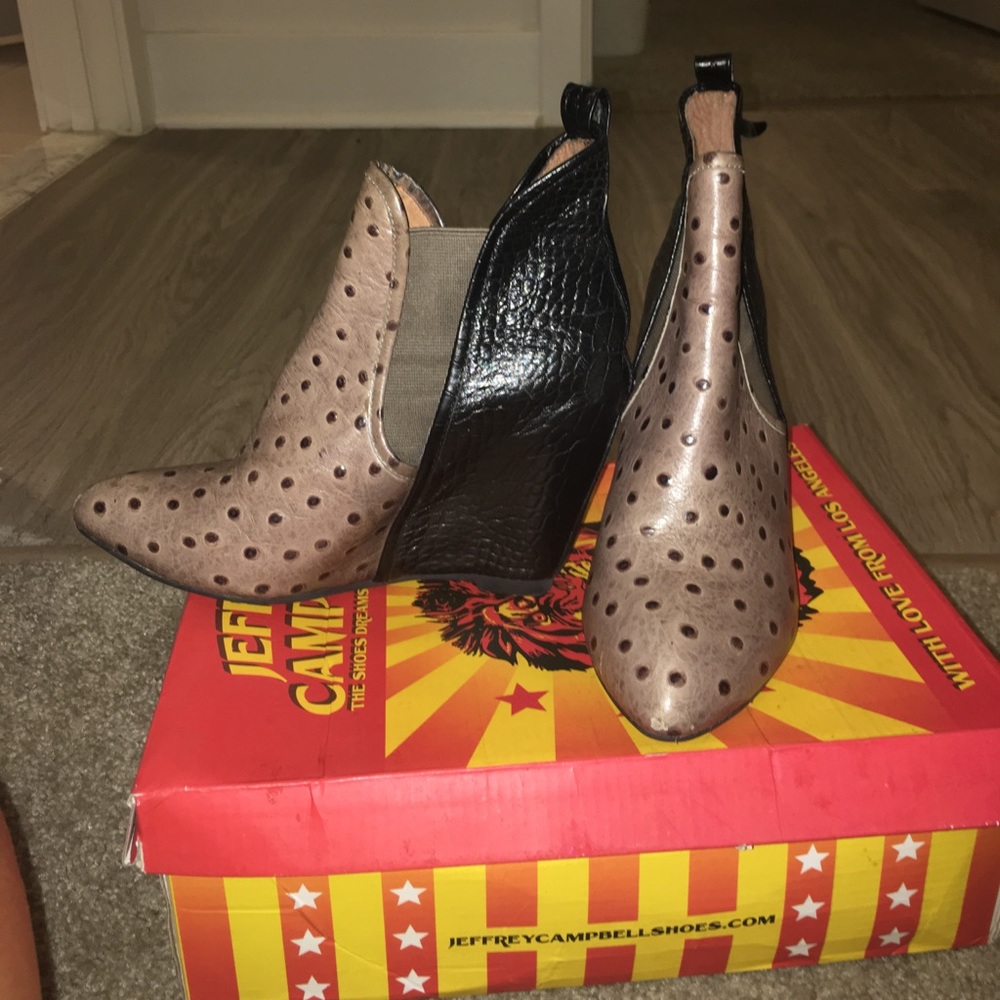 Jeffery Campbell wedge booties