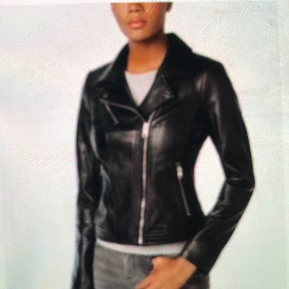 Michael Kors leather Moto jacket
