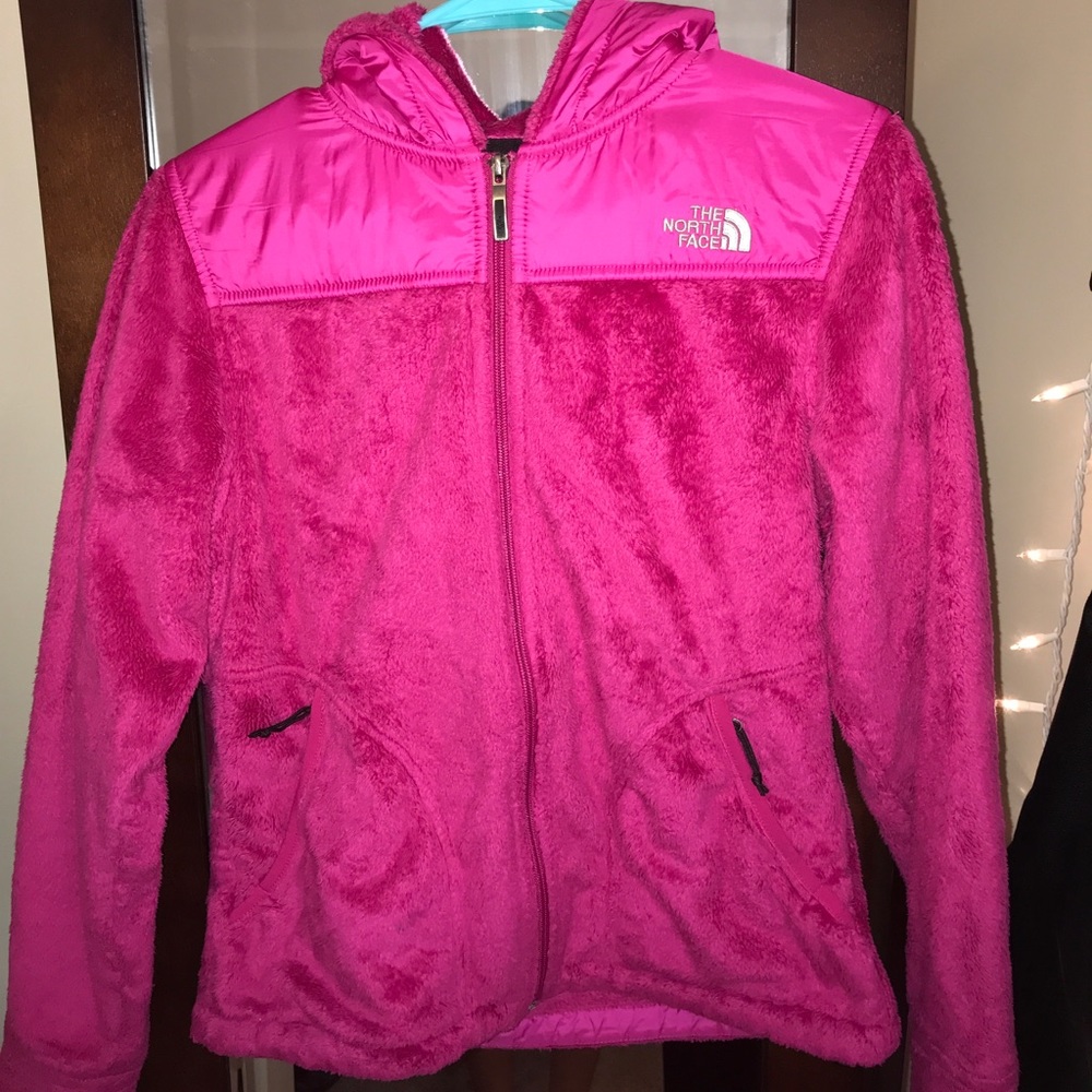 pink north face jacket