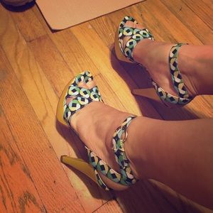 Multicolor Heel Sandals