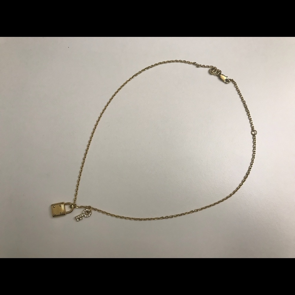 Michael Kors MK Golden Lock Sparkling Key Necklace