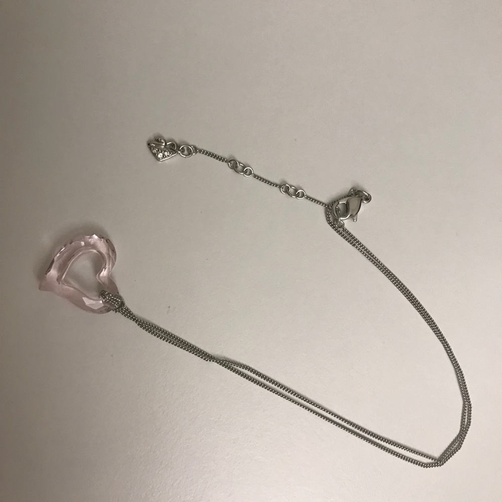 Swarovski Pink Crystal Heart Necklace