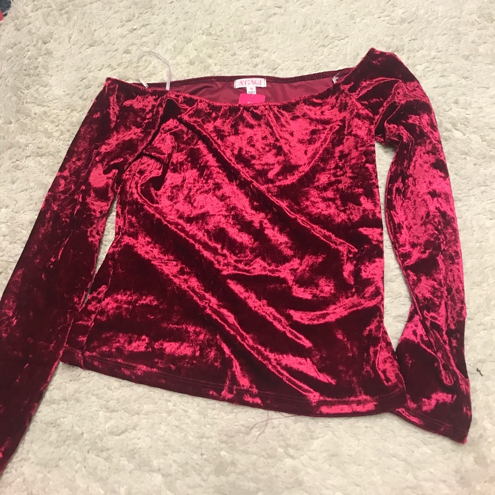 NEW WITH TAGS Red Velvet Shirt