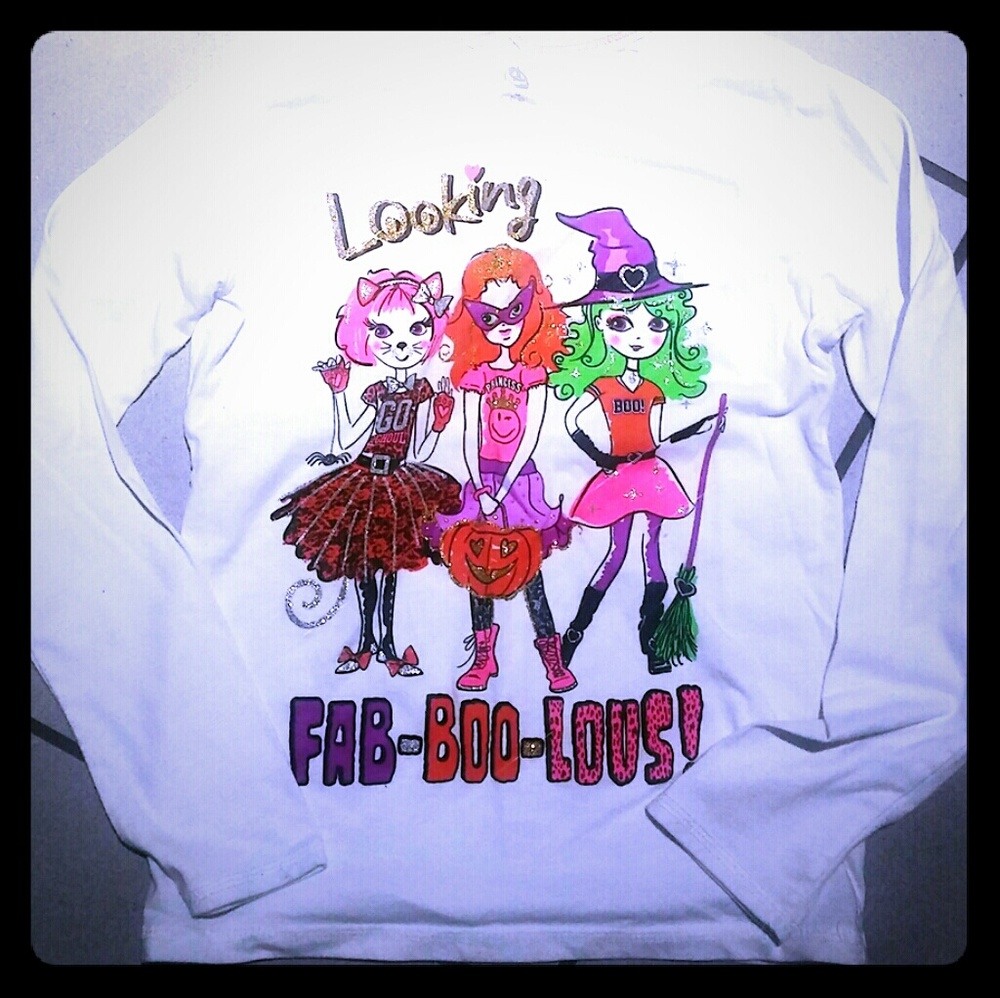Girls long-sleeved halloween tee shirt
