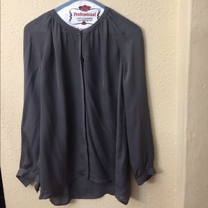 Grey silk joie blouse size small