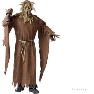 Men's GHOST FACE SCARECROW Costume Sz XL (40-42)