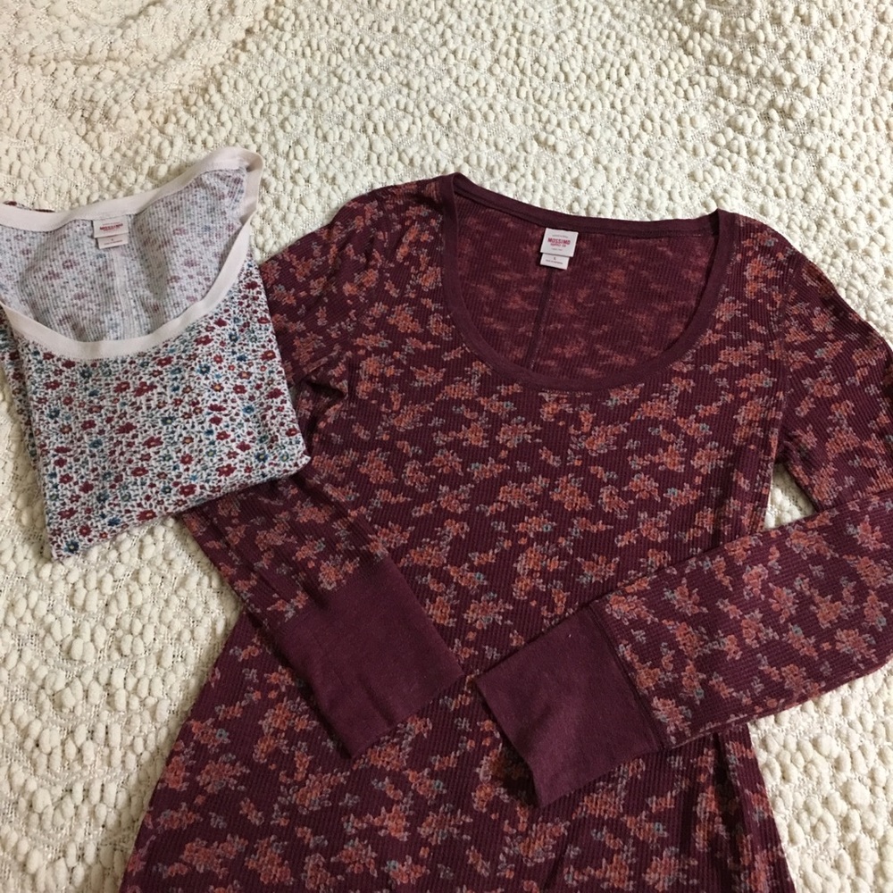 Mossimo Waffle knit shirt bundle Sz L