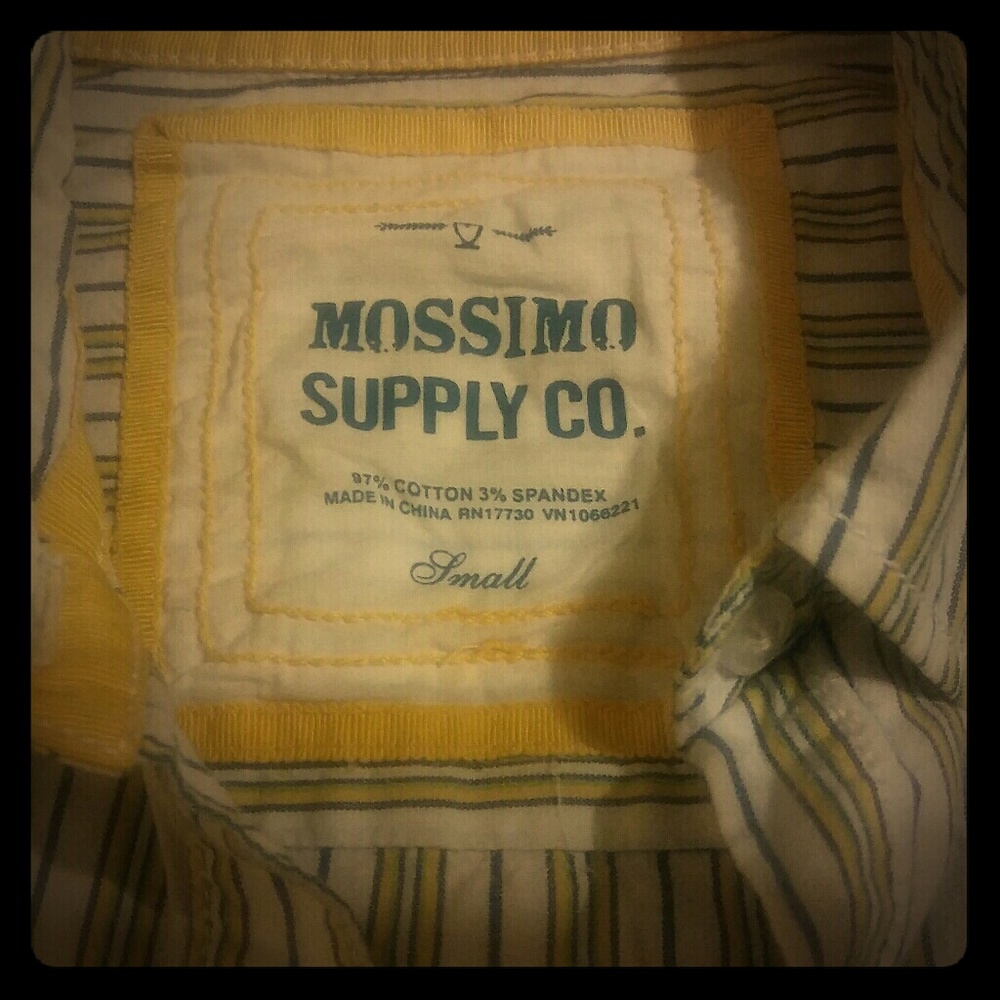 Mossimo Striped Collared Button Down Shirt Small