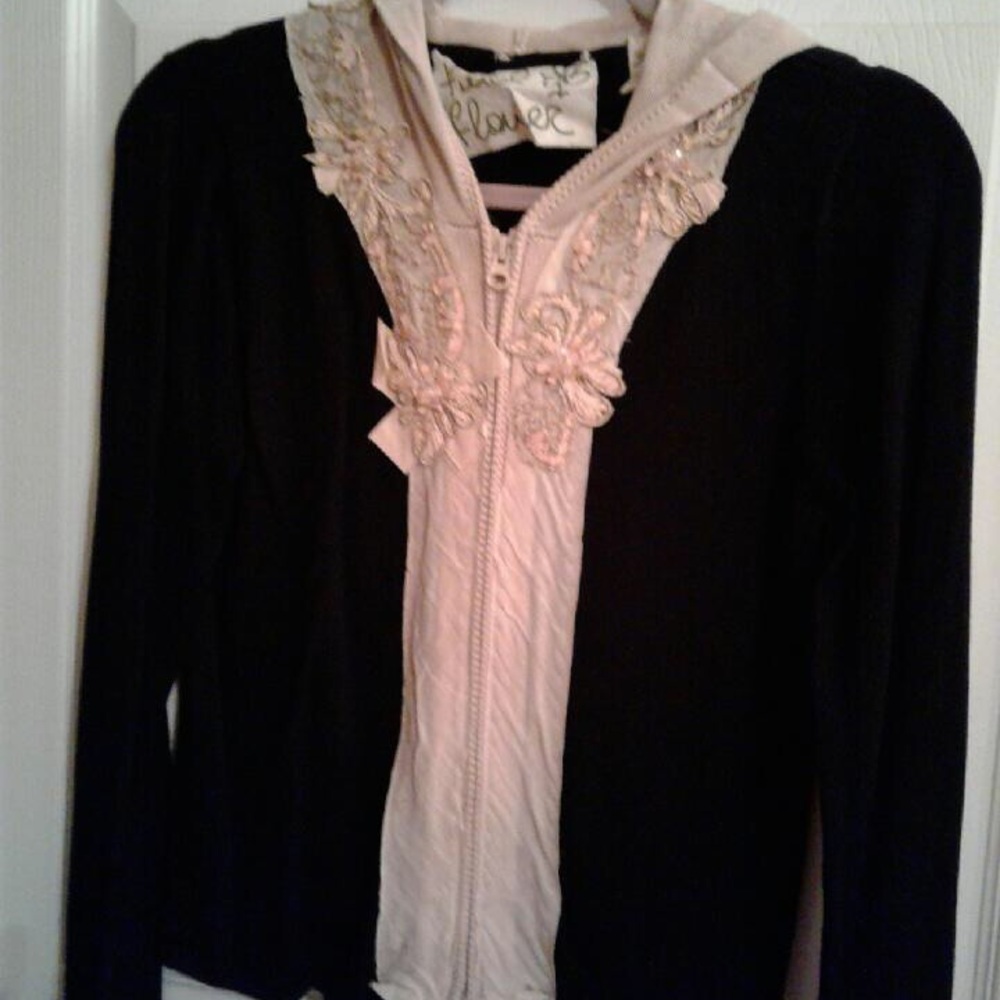 Special! Like New Anthropology pink lace cardigan
