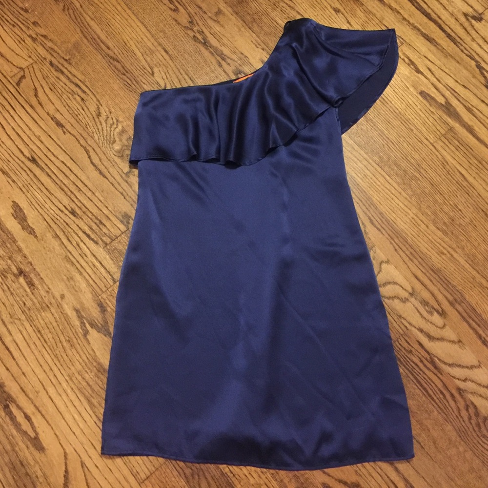 Silk One Shoulder Cocktail Dress