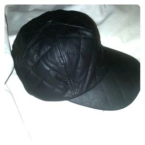 Leather (faux) ball cap