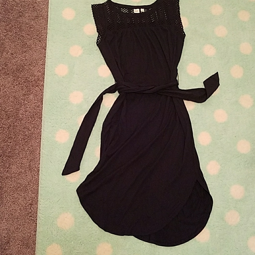 Navy blue knee length sweet dress