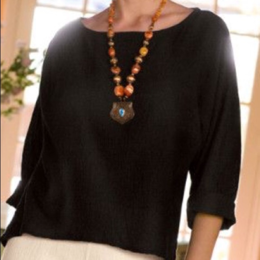 Soft Surroundings Black Top Size Large