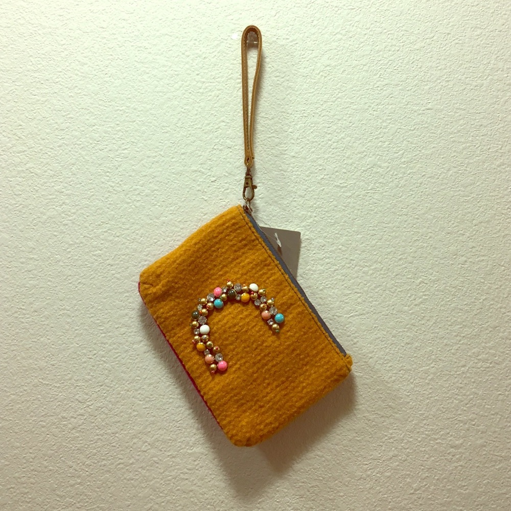 Anthropologie "C" Clutch with tag