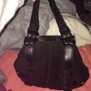 Black suede Michael Kors purse
