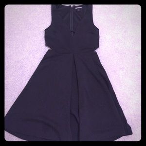 Black Express dress with cutouts