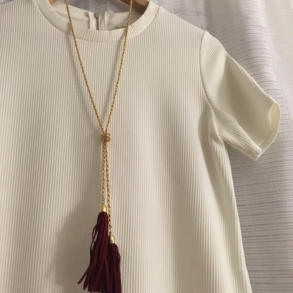 Worn Twice White Ribbed Dress