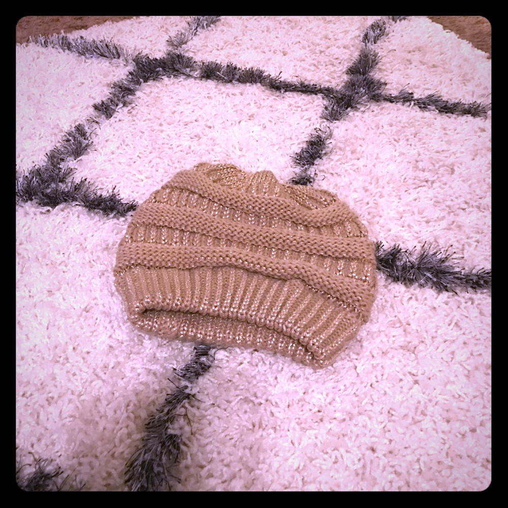 Gold beanie