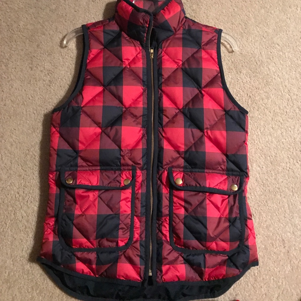 J.Crew buffalo check excursion vest