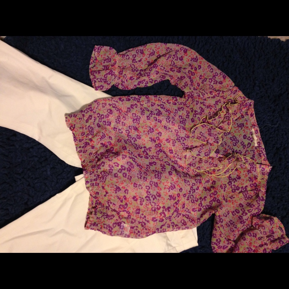 Victoria secret Christie fit pants and sheer shirt
