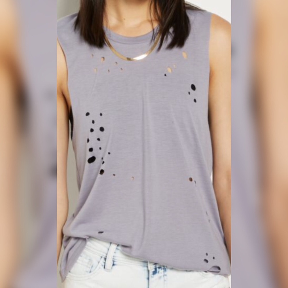 DESTROYED TANK TOP Rue21
