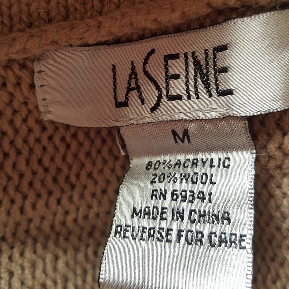 LaSeine Poncho Sweater Ruana Wool Blend - Picture 2 of 8