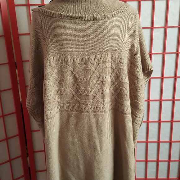 LaSeine Poncho Sweater Ruana Wool Blend - Picture 6 of 8