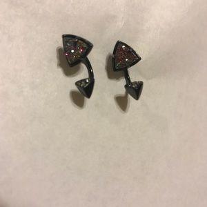 Kendra Scott Brindley Ear Jacket Gunmetal Multi