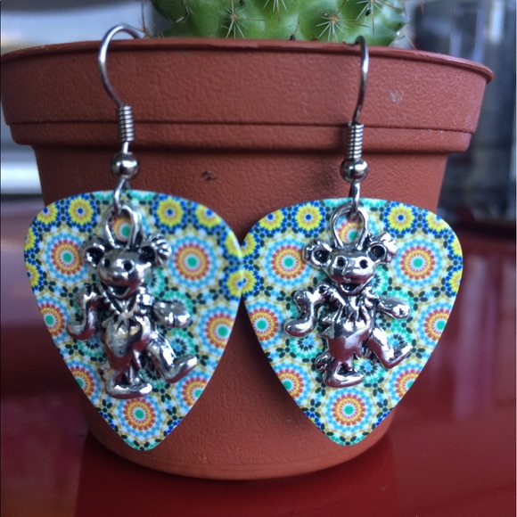 Grateful Dead Dancing Bear Earrings - Picture 1 of 1
