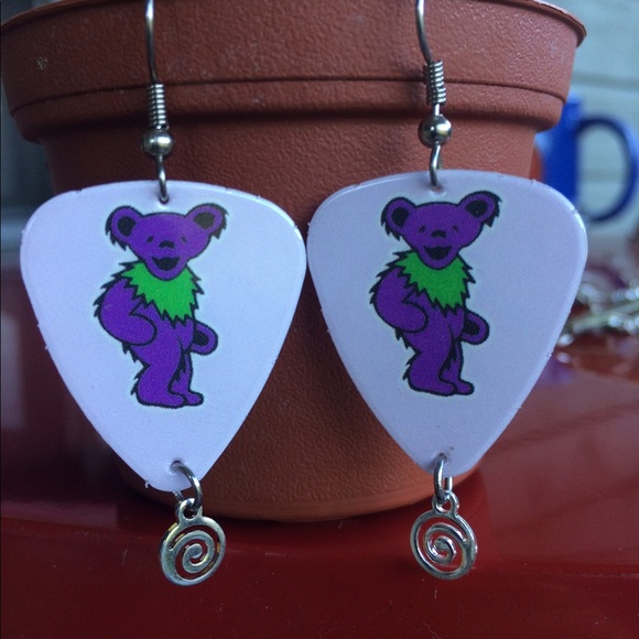 Grateful Dead Dancing Bear Earrings - Picture 1 of 1