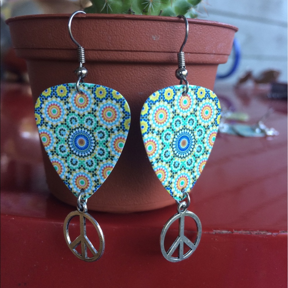 Hippy Peace Sign Earrings