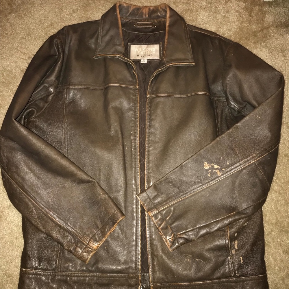 Gently Used Distressed Wilson’s Leather Jacket