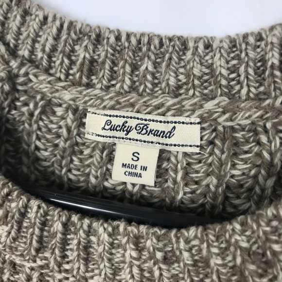 WOMEN'S LUCKY BRAND BROWN SWEATER KNIT SMALL - Picture 3 of 8