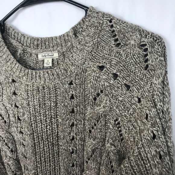 WOMEN'S LUCKY BRAND BROWN SWEATER KNIT SMALL - Picture 7 of 8