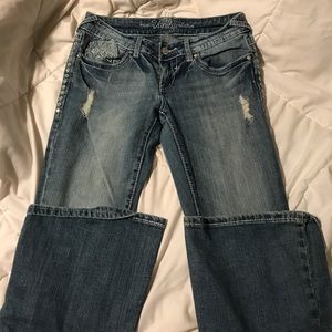 Light colored jewel jeans