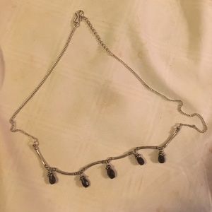 Sterling silver garnet necklace