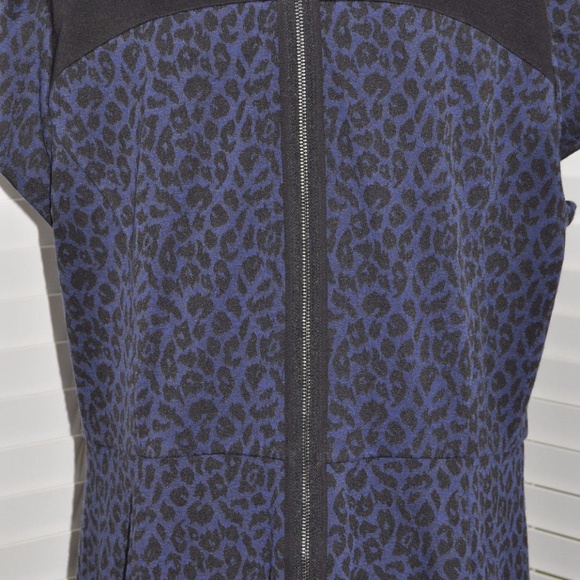 SEJOUR Marled Leopard Keyhole Print Ponte Dress D6 - Picture 7 of 8