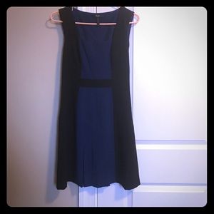 BCBG black/blue sleeveless dress