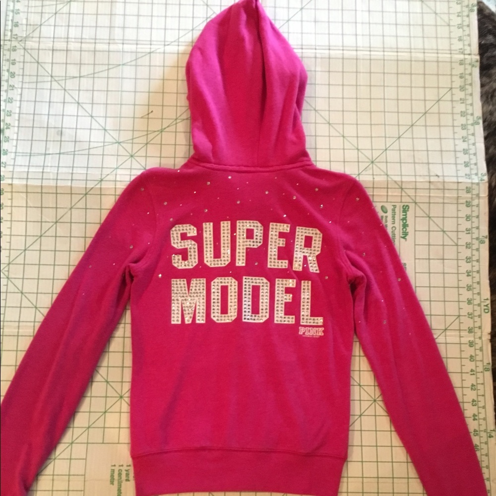 Victoria's Secret PINK Bling Supermodel Hoodie XS