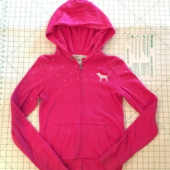 Victoria's Secret PINK Bling Supermodel Hoodie XS - Picture 2 of 8