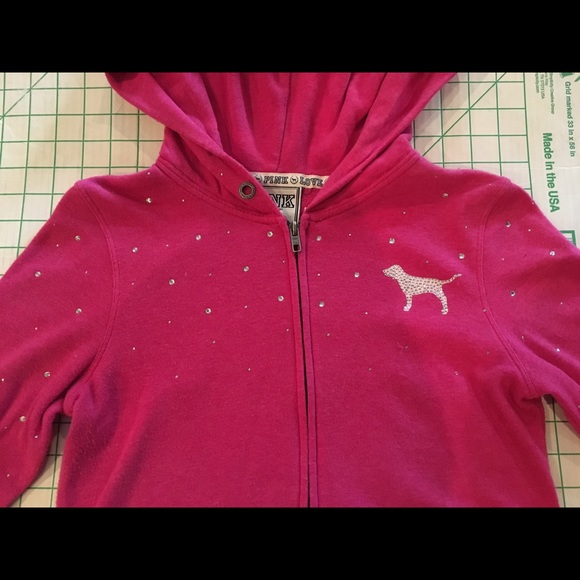 Victoria's Secret PINK Bling Supermodel Hoodie XS - Picture 4 of 8