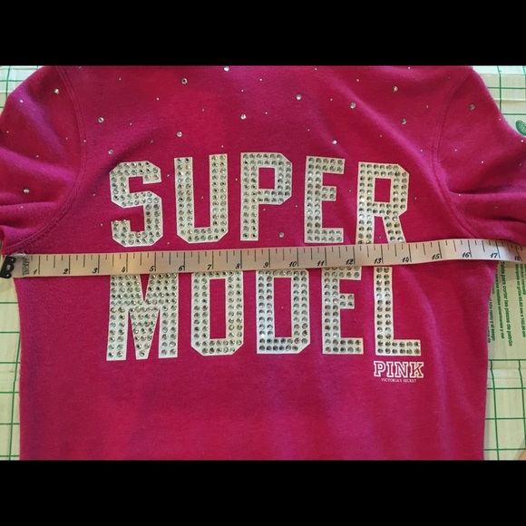 Victoria's Secret PINK Bling Supermodel Hoodie XS - Picture 6 of 8