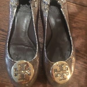 Bronze Tory Burch flats